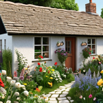 A natural and relaxing cottage garden filled with flowers reminiscent of a childhood flower garden at grandma's house.